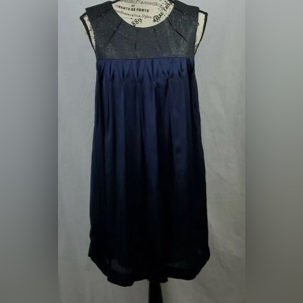 Miss Me Navy and Black Sleeveless Trapeze Women's Dress Size Medium